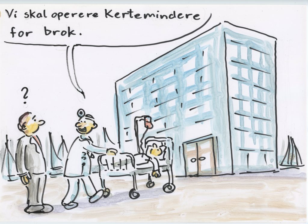 Vedby Specialhospital på havnen april