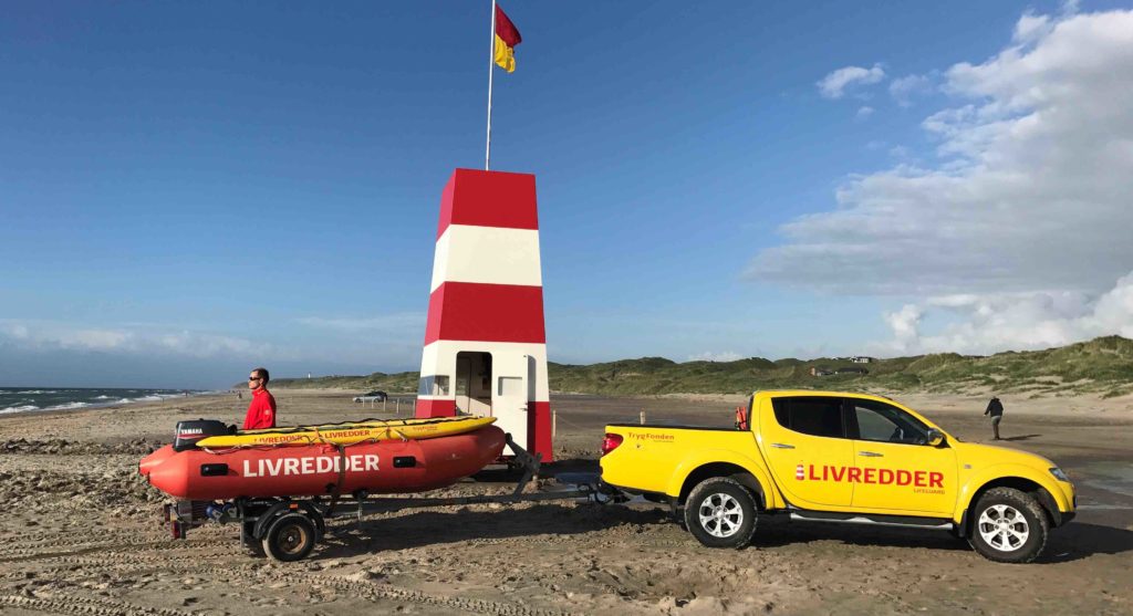 Livreddertårn, bil og båd