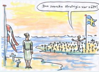 Coronadødstallet i Sverige falder