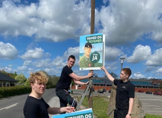 Valgplakaterne kom op i weekenden