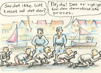 Tegning af Ole Vedby: Grundige undersøgelser Img504