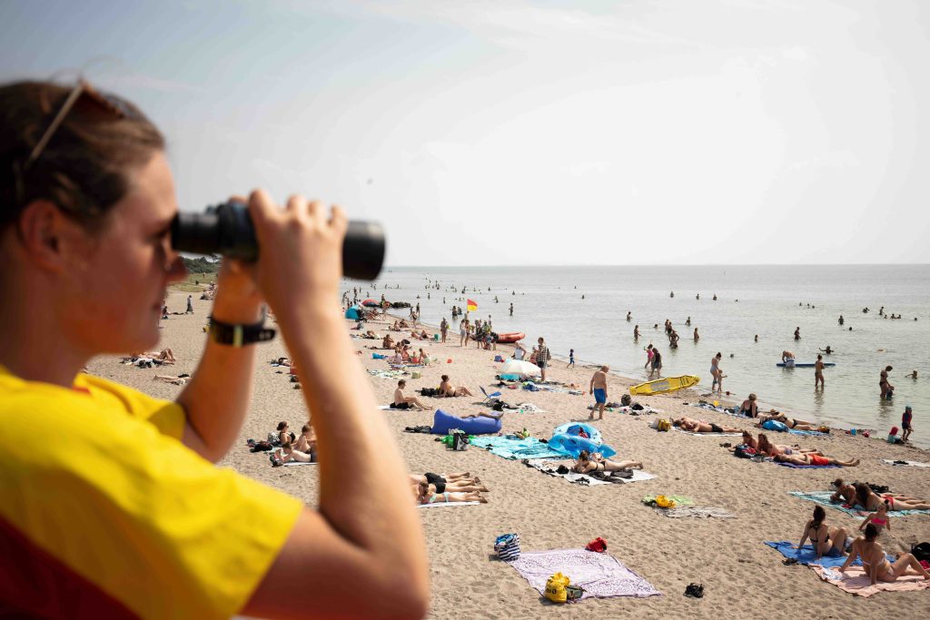 Livredder i toppen af tårnet