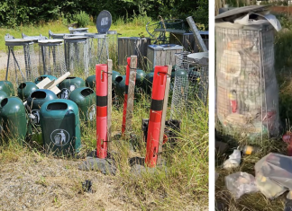 På stranden vælter skraldet ud – i Dalby står spandene tomme