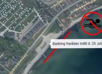 ADVARSEL: Badning frarådes to steder i Kerteminde Badning frarådes