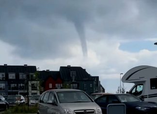 Skypumpe over Kerteminde Skypumpe