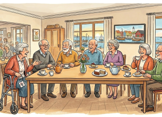 Nystartet Parkinson-afdeling inviterer til café-møde Parkinson møde AI-generet billede