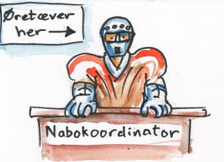 Tegning af Ole Vedby: Ishockeymålmand søges Img698