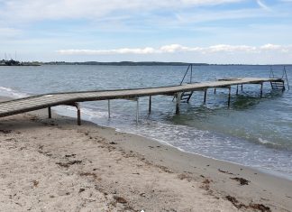 Badebroen på Sydstranden er nu genåbnet Badebro, Sydstranden Foto Kerteminde Kommune
