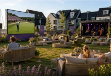 Arrangørerne forventer nu højst 60.000 besøgende til Danish Golf Championship 18. tee AI foto