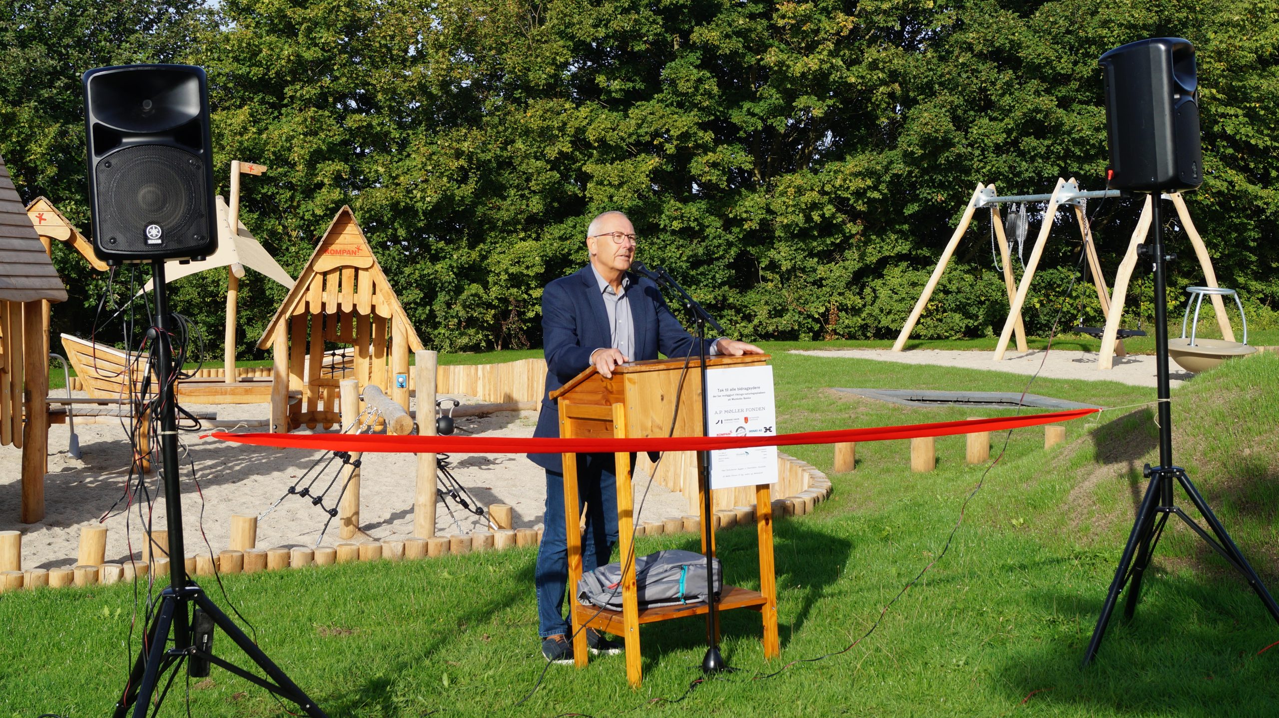 Indvielse Vikinge-naturlegeplads på Munkebo Bakke Indvielse Vikinge-naturlegeplads på Munkebo Bakke