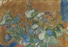 Fuglemalerens søster i fokus på ny udstilling på brormands museum Christine Swane Opstilling med blomster, 1935. Johannes Larsen Museet Foto Ole Friis